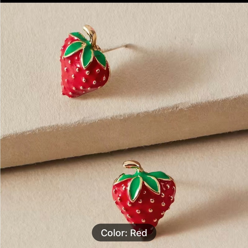 Strawberry stud earrings